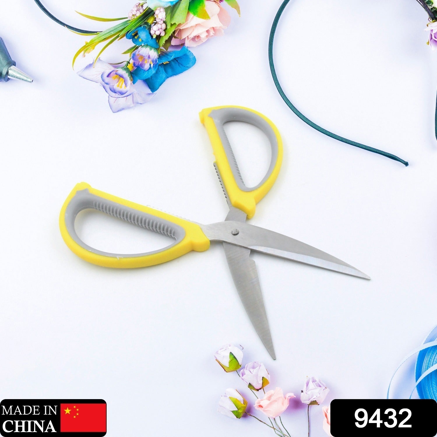 9432 Multipurpose Scissor Large Scissors Comfort Grip Handles and Stainless Steel Blades for Precision Cutting of Paper, Photos, Crafts, and More (1 Pc) 9432 Multipurpose Scissor Large Scissors Comfort Grip Handles and Stainless Steel Blades for Precision Cutting of Paper, Photos, Crafts, and More (1 Pc)